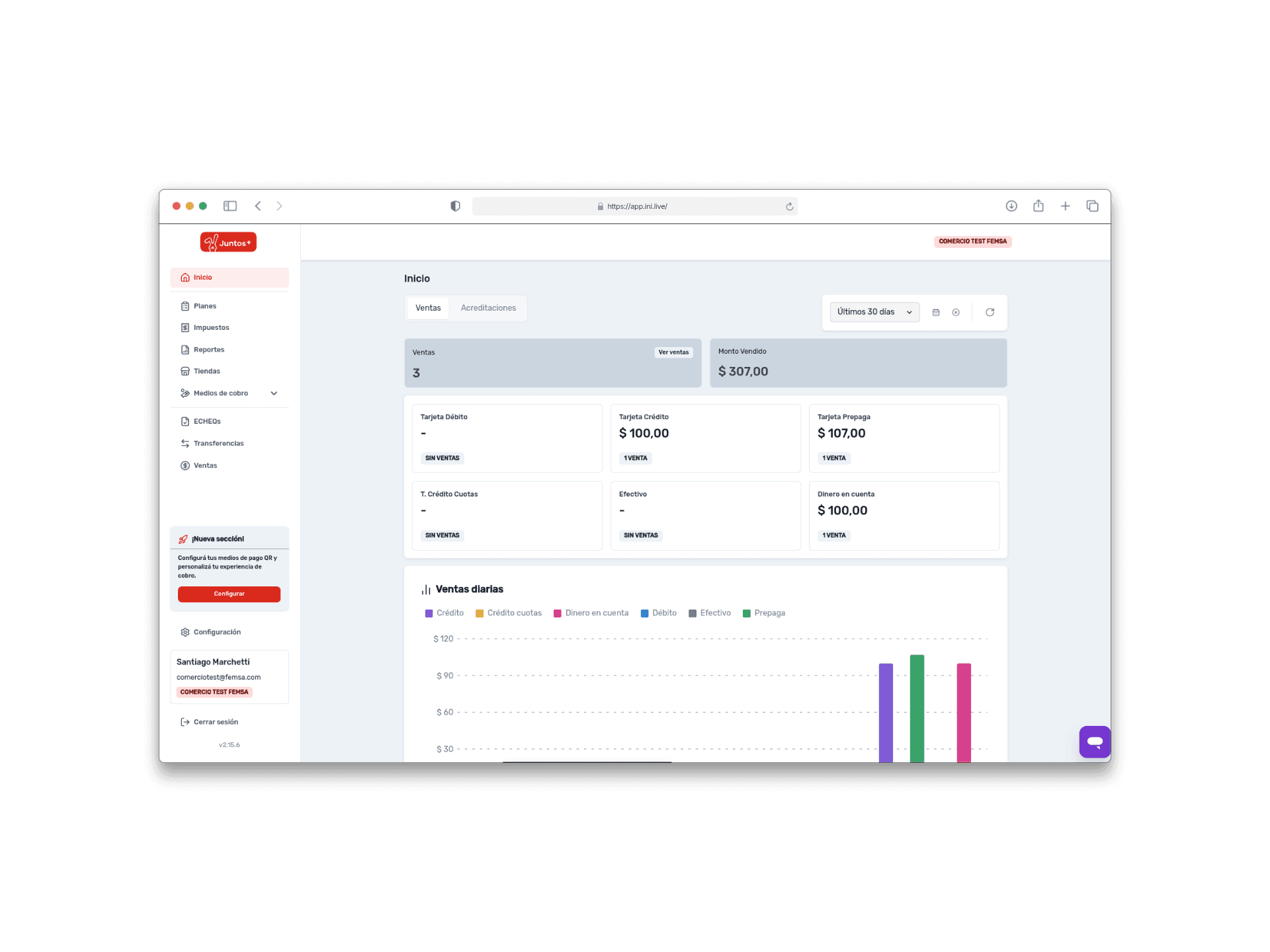 Todas las transacciones en un mismo lugar